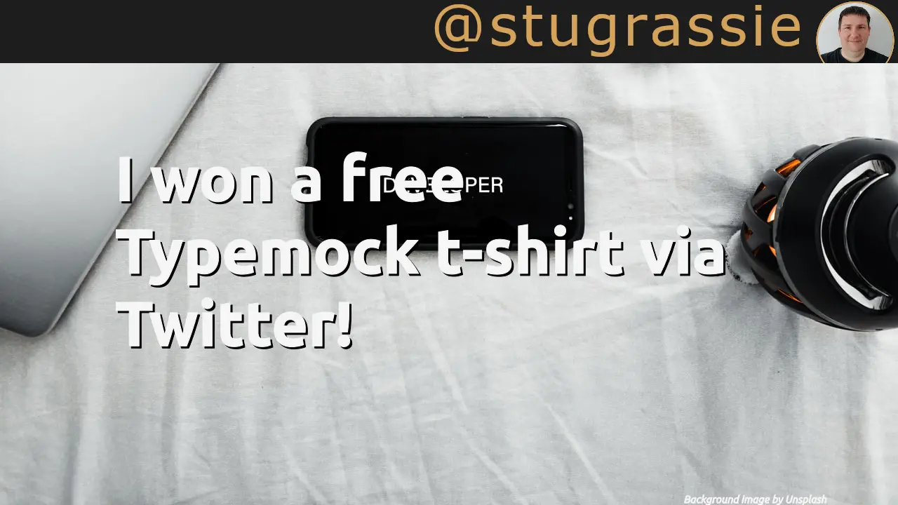 I won a free Typemock t-shirt via Twitter!