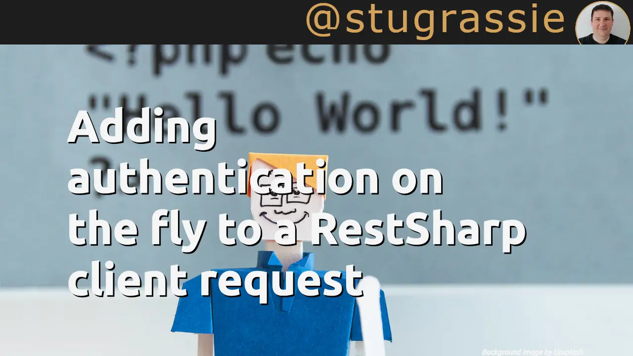Adding authentication on the fly to a RestSharp client request