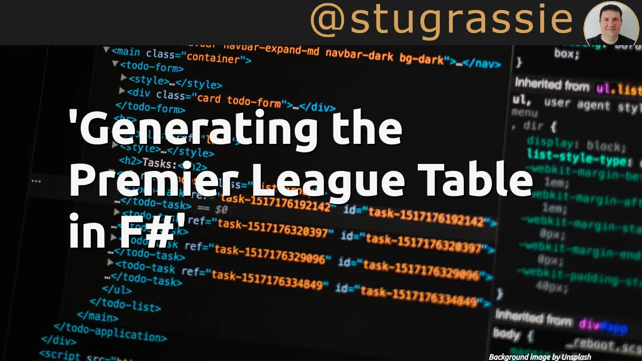 Generating the Premier League Table in F#