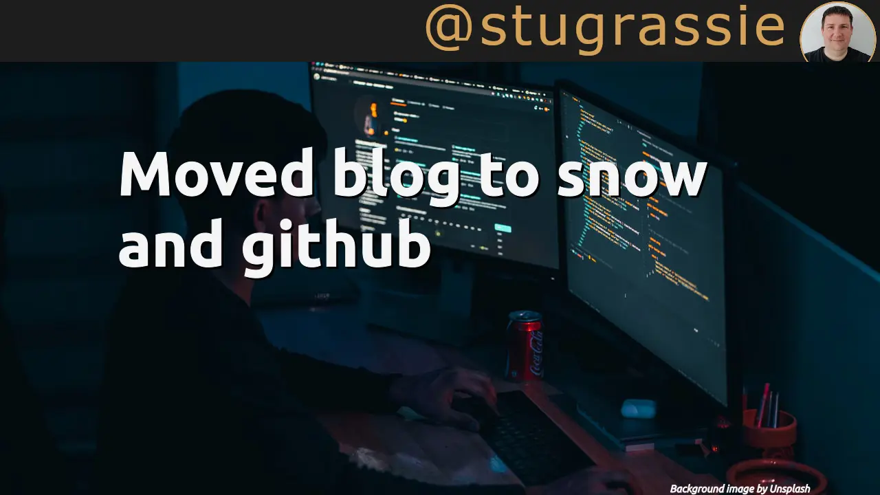 Moved blog to snow and github