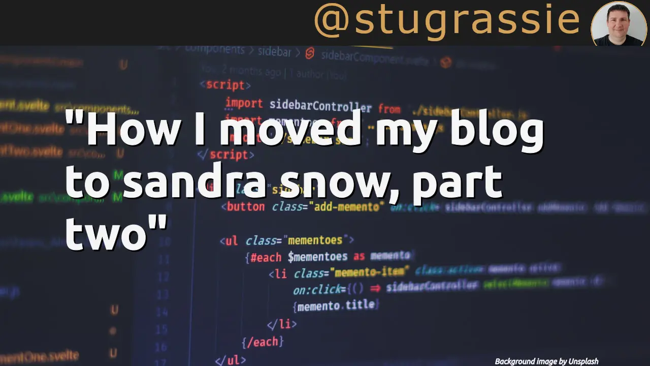 How I moved my blog to sandra snow, part two
