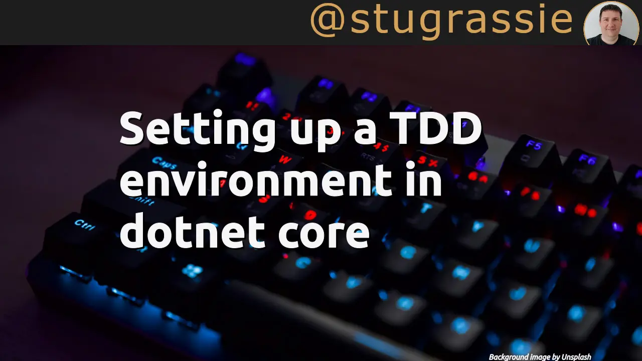 Setting up a TDD environment in dotnet core